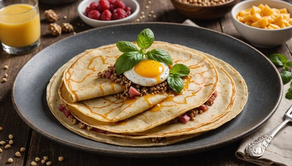 Découvrez l'excellence des crêpes au sarrasin : délices de jambon et fromage à savourer !